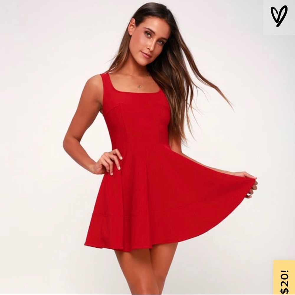 Red Skater Dress